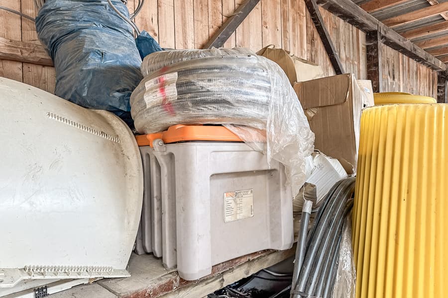2 Rollen Flexschlauch und Transportbox